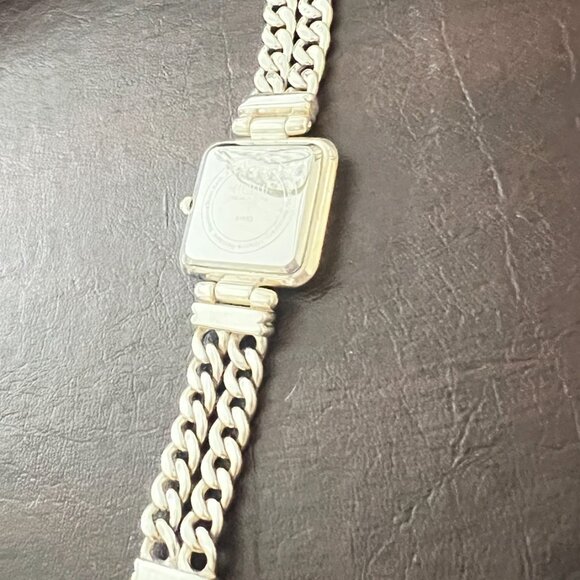 Vintage Ecclissi 925 Sterling Silver Ladies Double Chain Bracelet Watch - RARE! main image 7